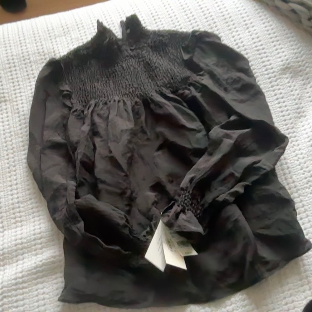 french Connection Utility nior Boza Crinkle Top Size XS